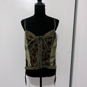 Current Mood Velvet Lace Corset